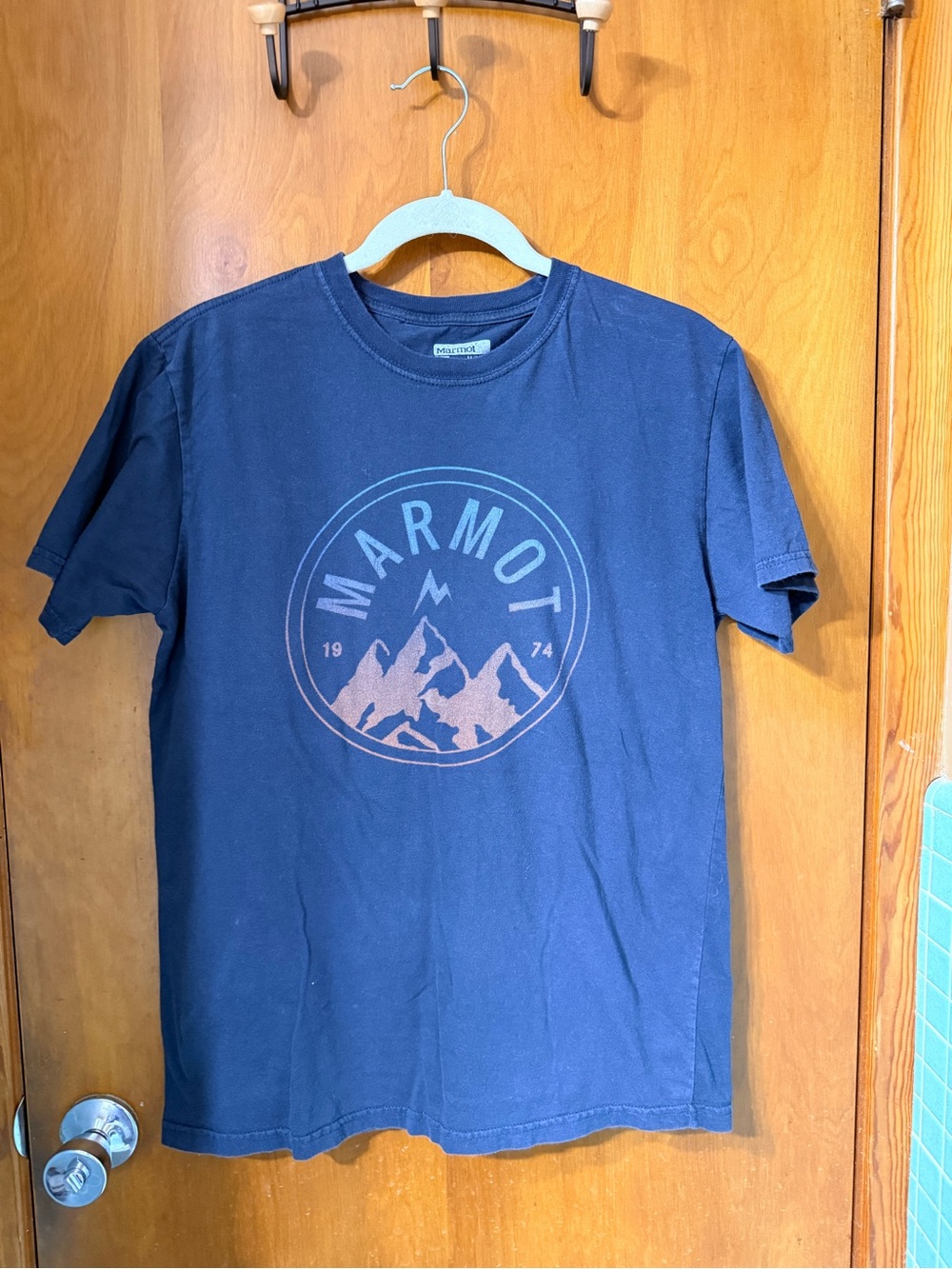 Marmot Navy Short-Sleeve Mountain Logo Tee